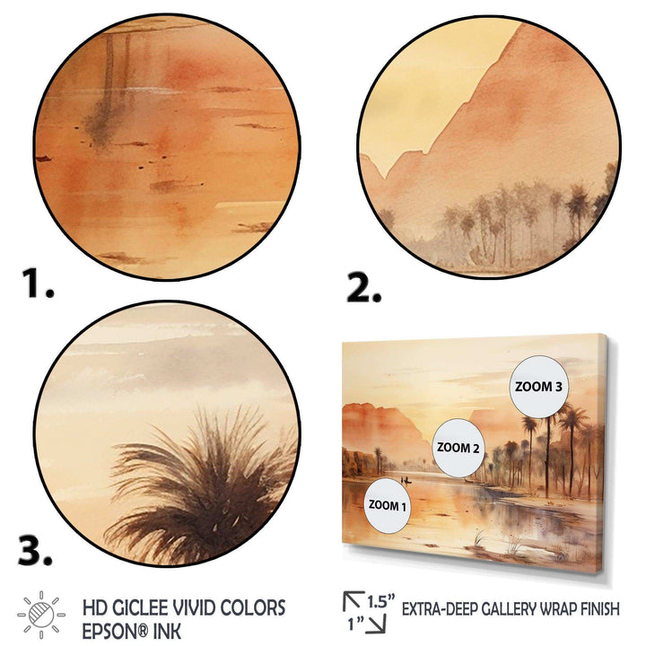 Ancient Egyptian river landscape - Landscapes Canvas Wall Art