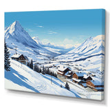 Alpine mountains Solitude Winter Glow II - Landscapes Canvas Wall Art