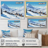 Alpine mountains Solitude Winter Glow II - Landscapes Canvas Wall Art