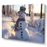 Frosty snowman christmas dreams II - Landscapes Canvas Wall Art