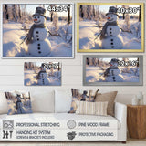 Frosty snowman christmas dreams II - Landscapes Canvas Wall Art