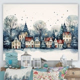 Christmas village in Winter I - Landscapes Canvas Wall Art