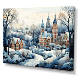 Winter Russian city landscape III - Landscapes Canvas Wall Art