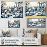 Winter Russian city landscape III - Landscapes Canvas Wall Art