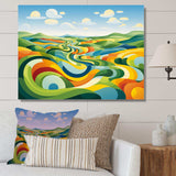 Modern bold farm horizon I - Landscapes Canvas Wall Art