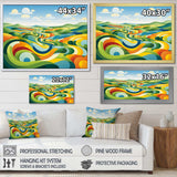 Modern bold farm horizon I - Landscapes Canvas Wall Art