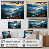 Blue and green Majesty Mountain  Panorama I - Landscapes Canvas Wall Art