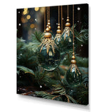 Green Christmas decoations pine tree III - Floral Canvas Wall Art