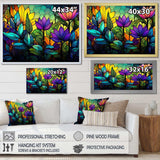 Colorful Jungle tropical plams mosaic - Landscapes Canvas Wall Art