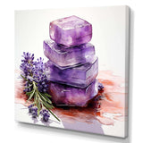 Purple Lavender batjhroom soap III - Floral Canvas Wall Art