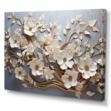 White Orchid Tree Garden Of Branches 7 - Floral Canvas Wall Art