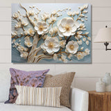 White Orchid Tree Garden Of Branches 9 - Floral Canvas Wall Art