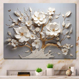 White Orchid Tree Garden Of Branches 10 - Floral Canvas Wall Art