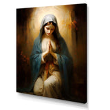 Mother mary christian portrait III - Spiritual Canvas Wall Art