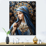 Radiant Religious Devotion of Mary I - Spiritual Canvas Wall Art