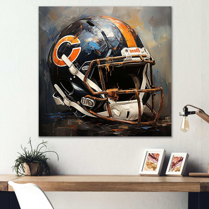 cool football helmet phrames Designart Vintage Black And Orange American I Sport Football Black Living Room Framed Canvas Art PMT Elegant MIPS Road 5. electric mountain bike Printed on the canvas Size:S5