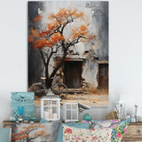Orange and grey Midnight bicycle - Bicycle Canvas Wall Art