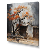 Orange and grey Midnight bicycle - Bicycle Canvas Wall Art