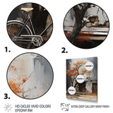 Orange and grey Midnight bicycle - Bicycle Canvas Wall Art