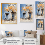 Florals yellow and blue bicycle - Bicycle Canvas Wall Art