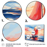 Sunset Sailing boat I - Boat Sailing Canvas Wall Art