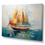 Moonlight sailboat horizon I - Boat Sailing Canvas Wall Art