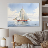 Seafaring Symphony Sailboat Serenity - Boat Sailing Canvas Wall Art