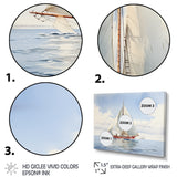 Seafaring Symphony Sailboat Serenity - Boat Sailing Canvas Wall Art