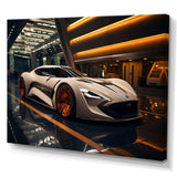 Orange and beige Exotic sportcar showcase - Transportation Canvas Wall Art