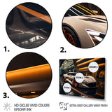 Orange and beige Exotic sportcar showcase - Transportation Canvas Wall Art