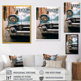 Vintage Cuban car photography I - Car Old American Canvas Wall Art