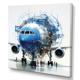 Air plane macro blueprint - Plane Canvas Wall Art