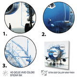 Air plane macro blueprint - Plane Canvas Wall Art