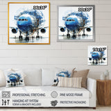 Air plane macro blueprint - Plane Canvas Wall Art