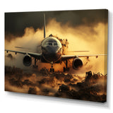 Airplane ready for takeoff I - Transportation Plane Canvas Wall Art