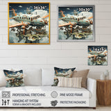 Surreal Plane in the jungle - Plane Canvas Wall Art