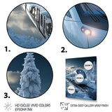 Christmas snow Train Journey I - Transportation Train Canvas Wall Art