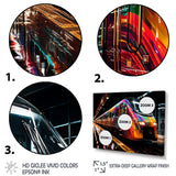 Colorful graffiti Train Journey - Transportation Train Canvas Wall Art