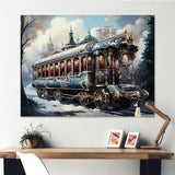 Christmas Train Journey I - Transportation Train Canvas Wall Art
