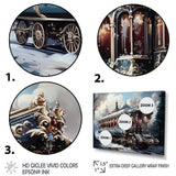 Christmas Train Journey I - Transportation Train Canvas Wall Art