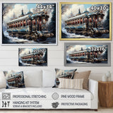 Christmas Train Journey I - Transportation Train Canvas Wall Art