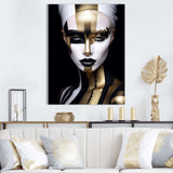 Gold and Black woman glam elegance III - Abstract Canvas Wall Art