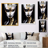 Gold and Black woman glam elegance III - Abstract Canvas Wall Art