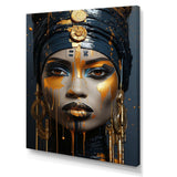 Yellow and blue African Grace Portrait of Beauty IV - Fashion Canvas Wall Art