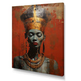 Gold and Red Diva African American Woman III - Fashion Canvas Wall Art