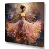 Pink Dance of the ballerina  - Fashion Canvas Wall Art