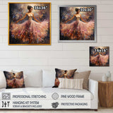 Pink Dance of the ballerina  - Fashion Canvas Wall Art