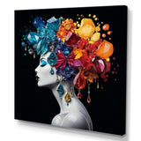 Urban Elegance Woman Crystal and flower hair IV - Fashion Canvas Wall Art