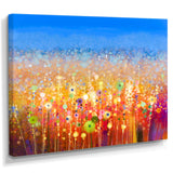 Abstract Flower Field Watercolor Painting Canvas Canvas