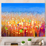 Abstract Flower Field Watercolor Painting Canvas Canvas